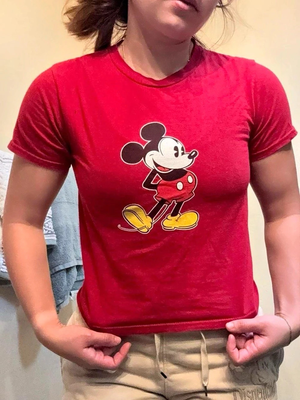Disney Mickey Mouse Red Short Sleeve Tee